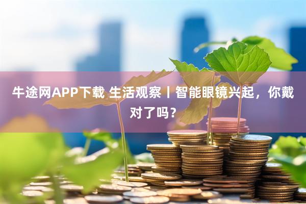 牛途网APP下载 生活观察丨智能眼镜兴起，你戴对了吗？